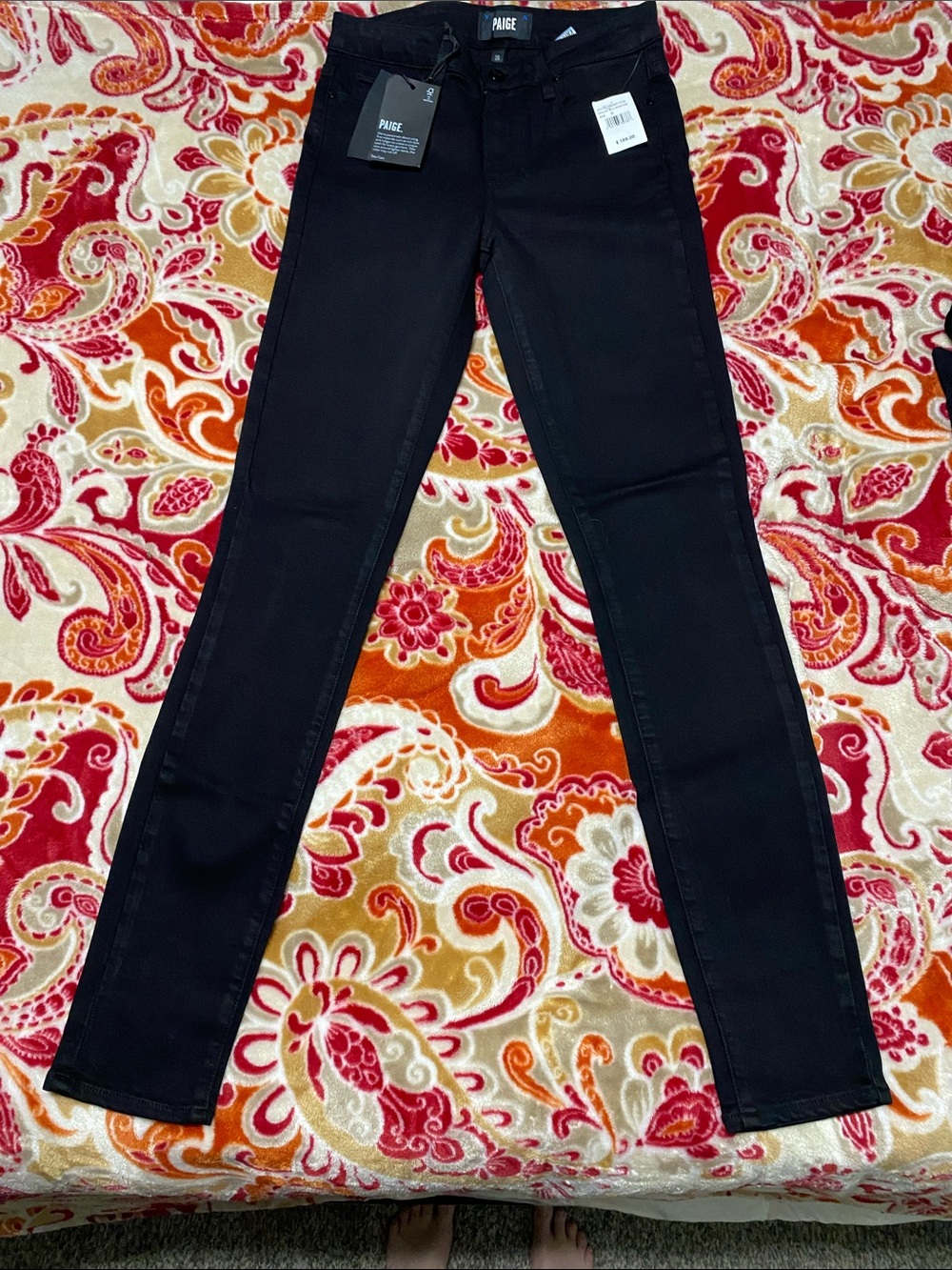 PAIGE Jet Black Skinny Jeans - Slim Women's Denim